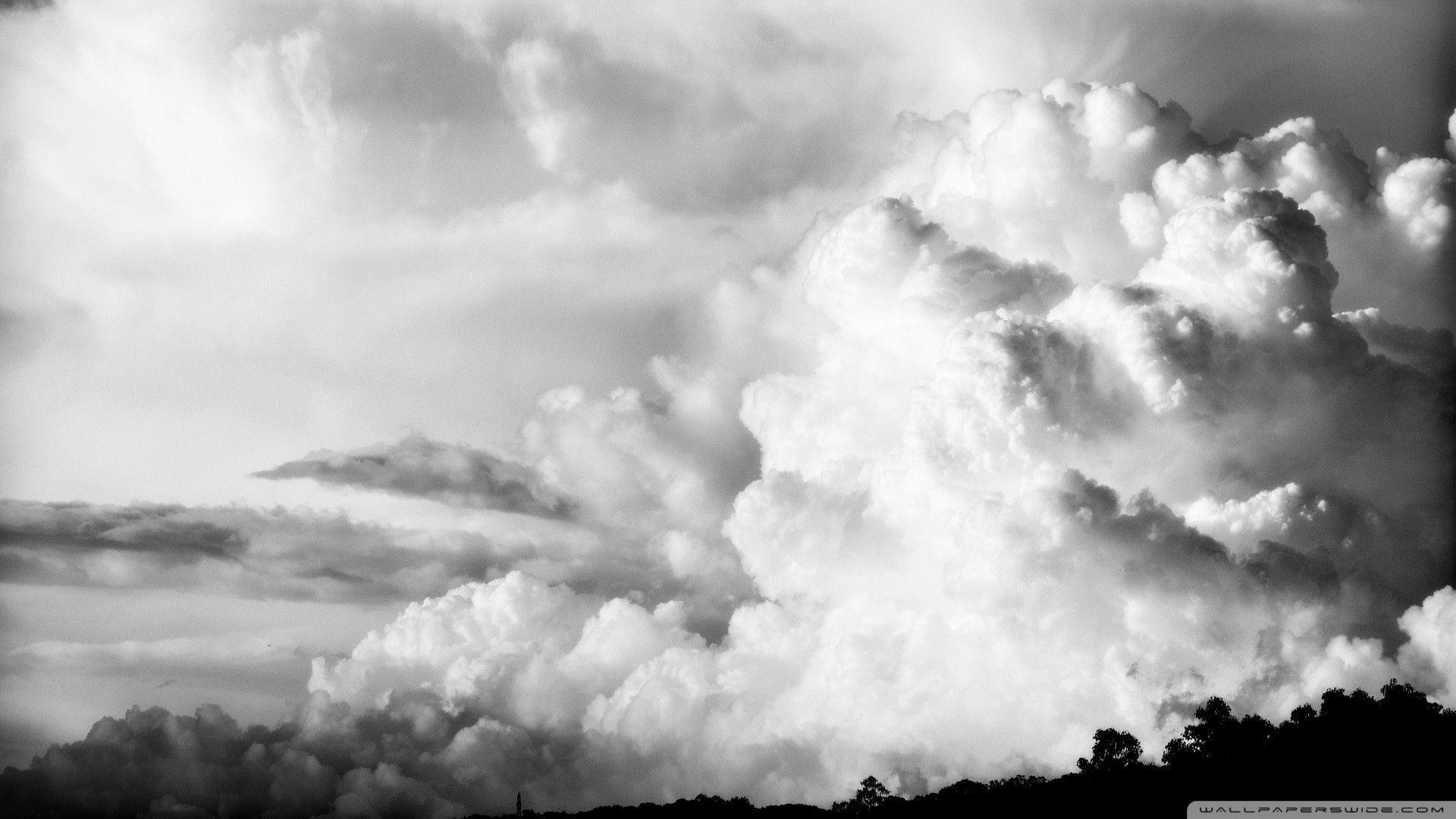 Black And White Clouds Wallpaper