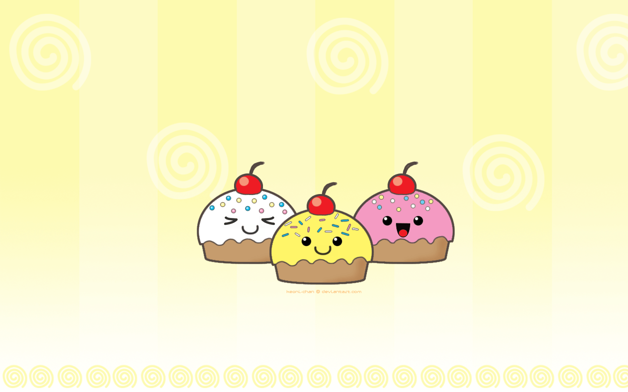Cute Colorful Cupcake, Fruits Wallpaper, HD phone