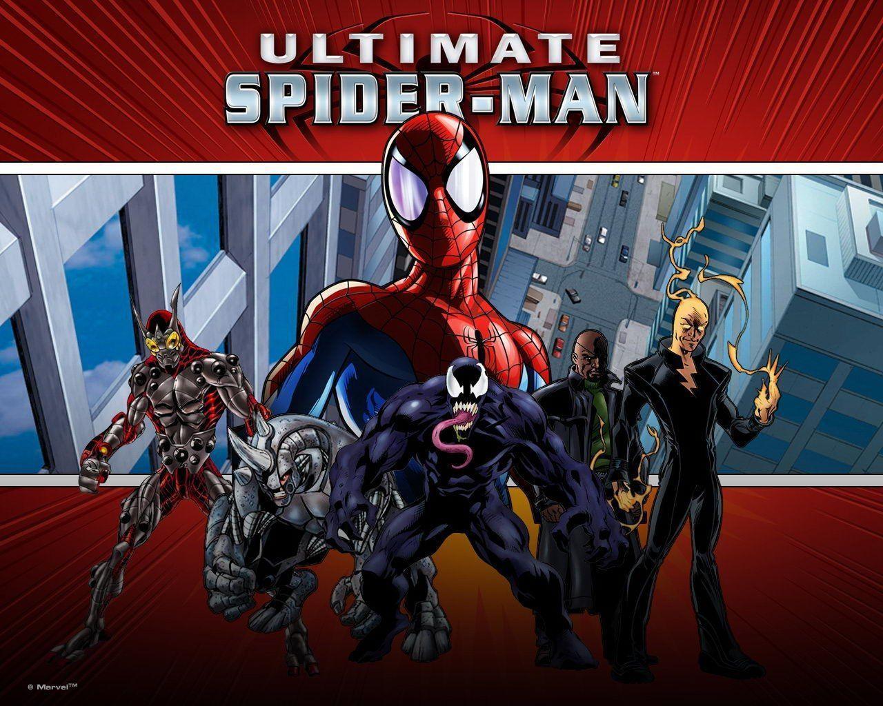 Characters Ultimate Spider Man Cartoon Wallpaper