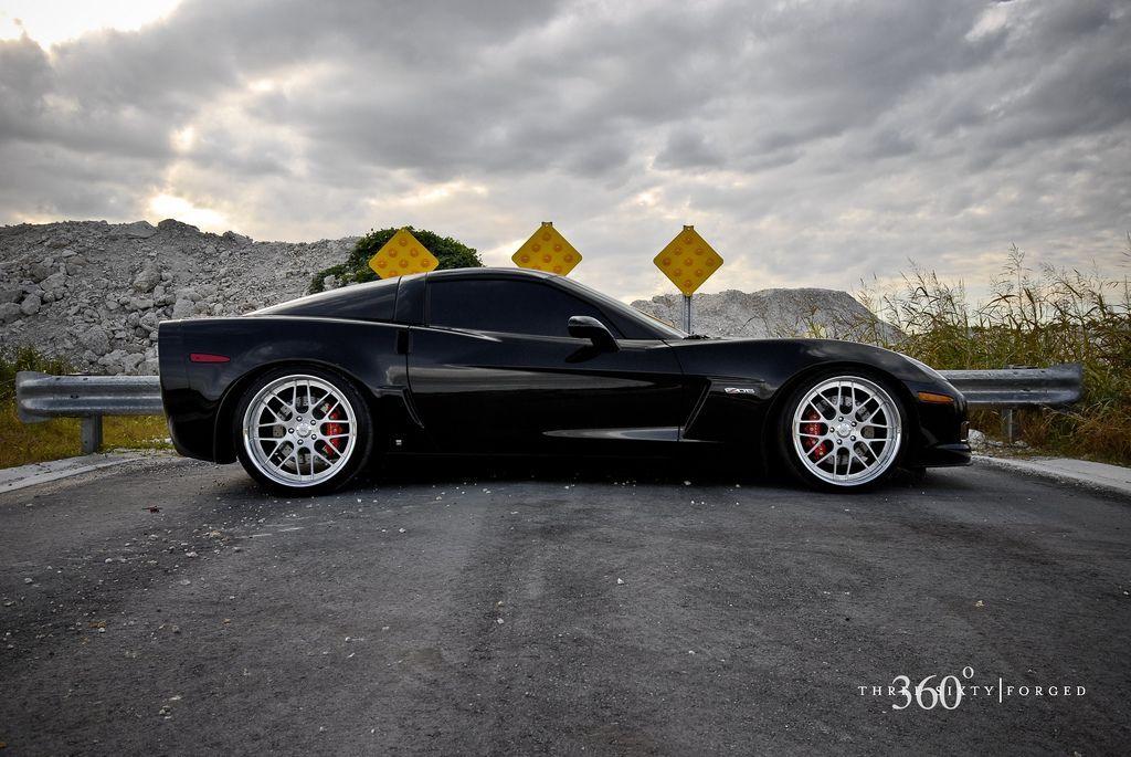Black Corvette Z06 on 360 Forged Mesh Eight. My Car Portal