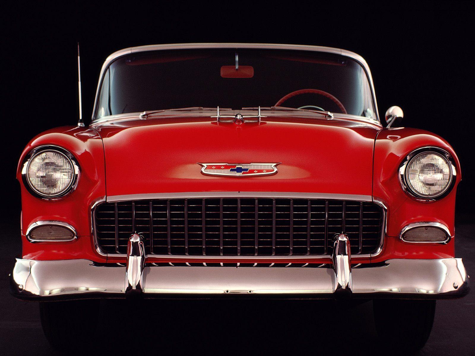 An American classic car 1955 Chevrolet free desktop background