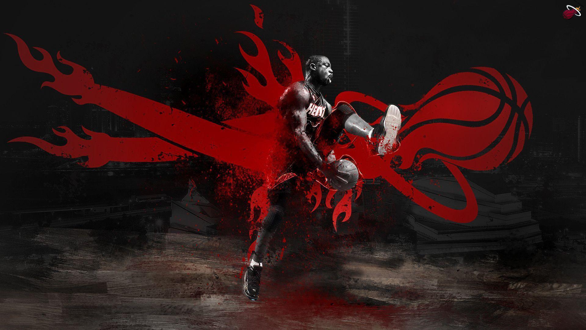 Dwyane Wade 2014 Miami Heat NBA Wallpaper Wide or HD. Male