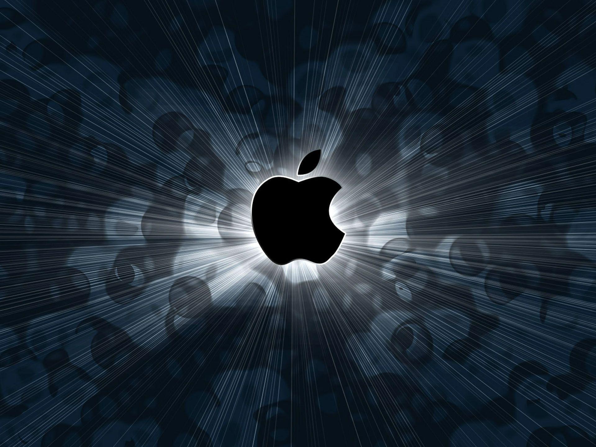 Black apple logo backgrounds of apple mac