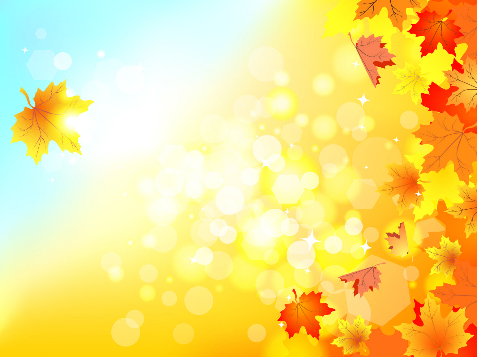Beautiful autumn background 05 vector Free Vector / 4Vector