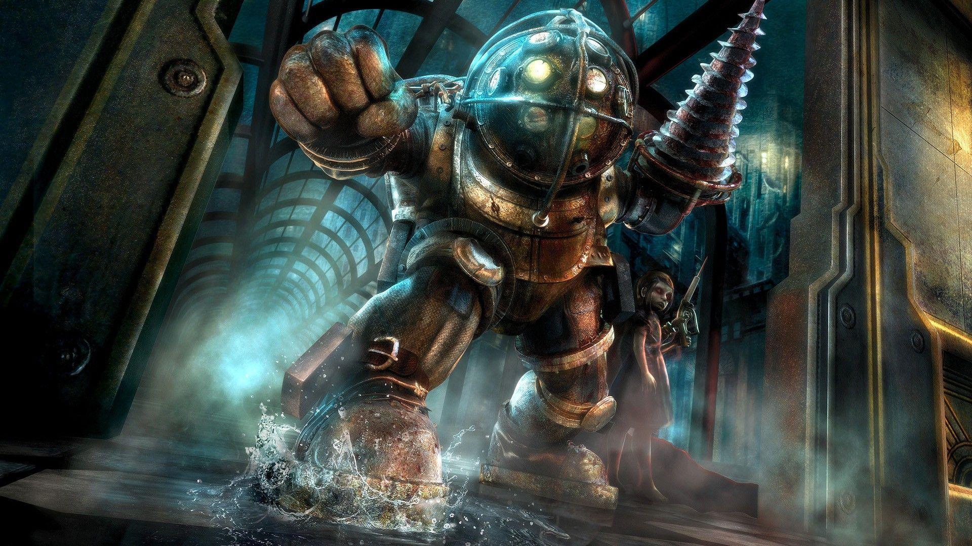 Bioshock Bioshock Games Wallpaper Cool Bigdaddy 1920x1080