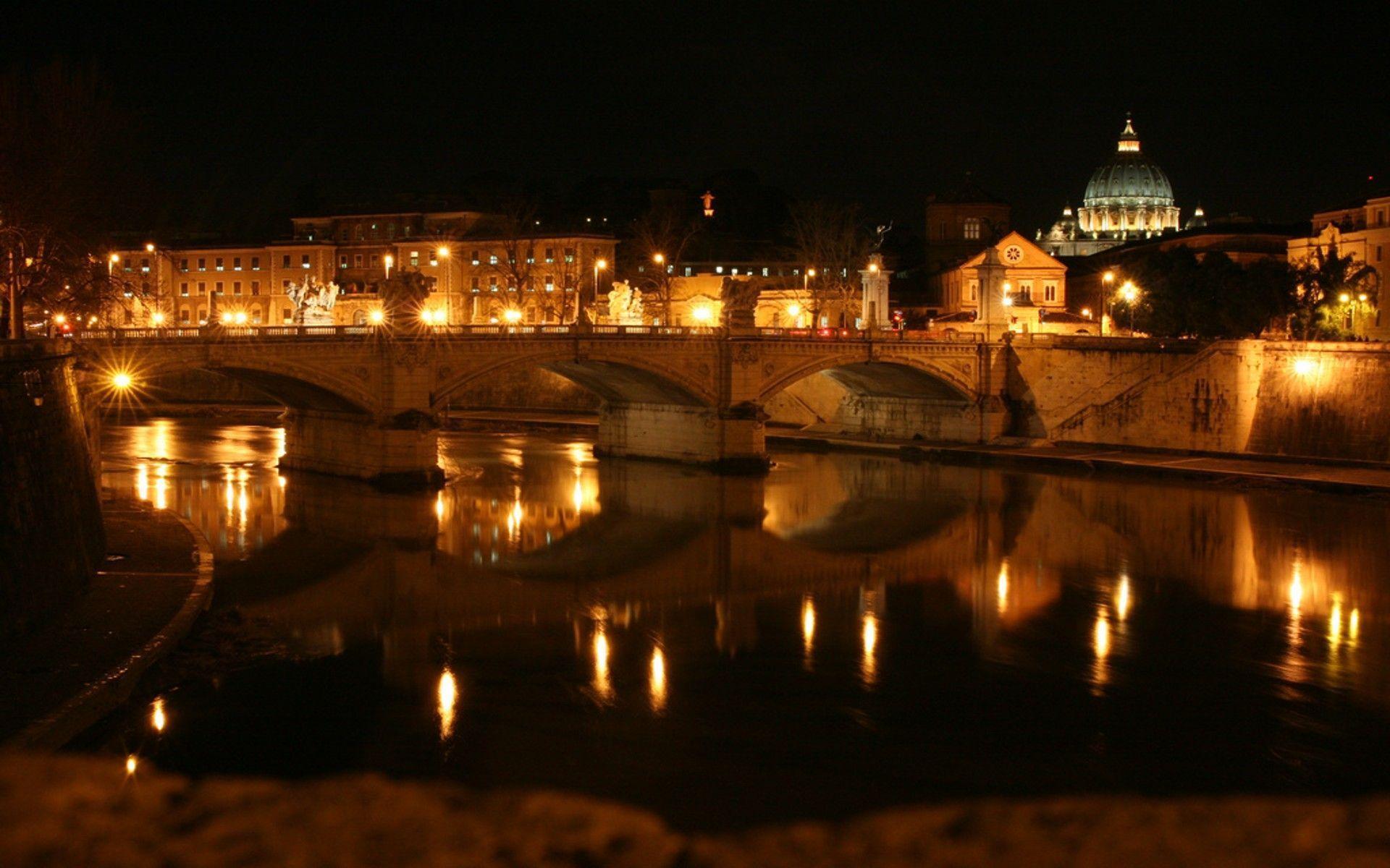 Roma, Bridge, Light