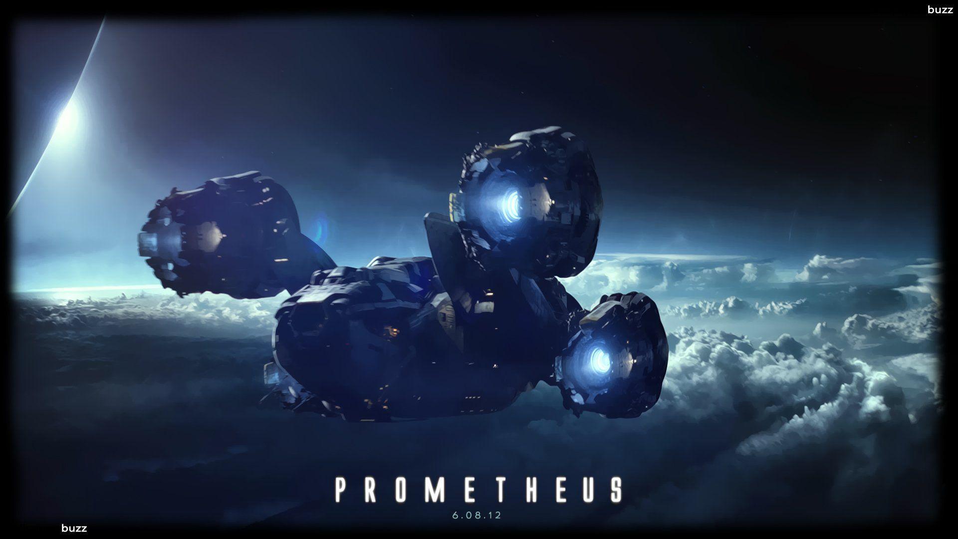 Spaceship "Prometheus" HD wallpaper