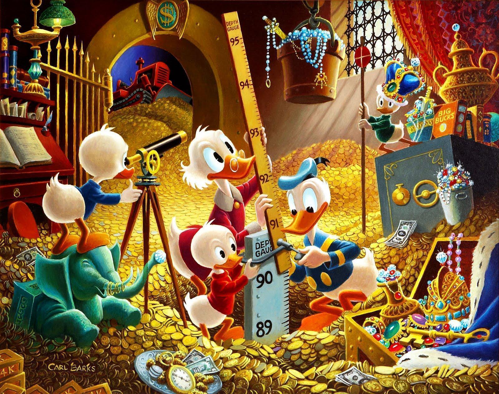 Scrooge Mcduck Carl Barks For Disney Donald Duck With Huey Duey
