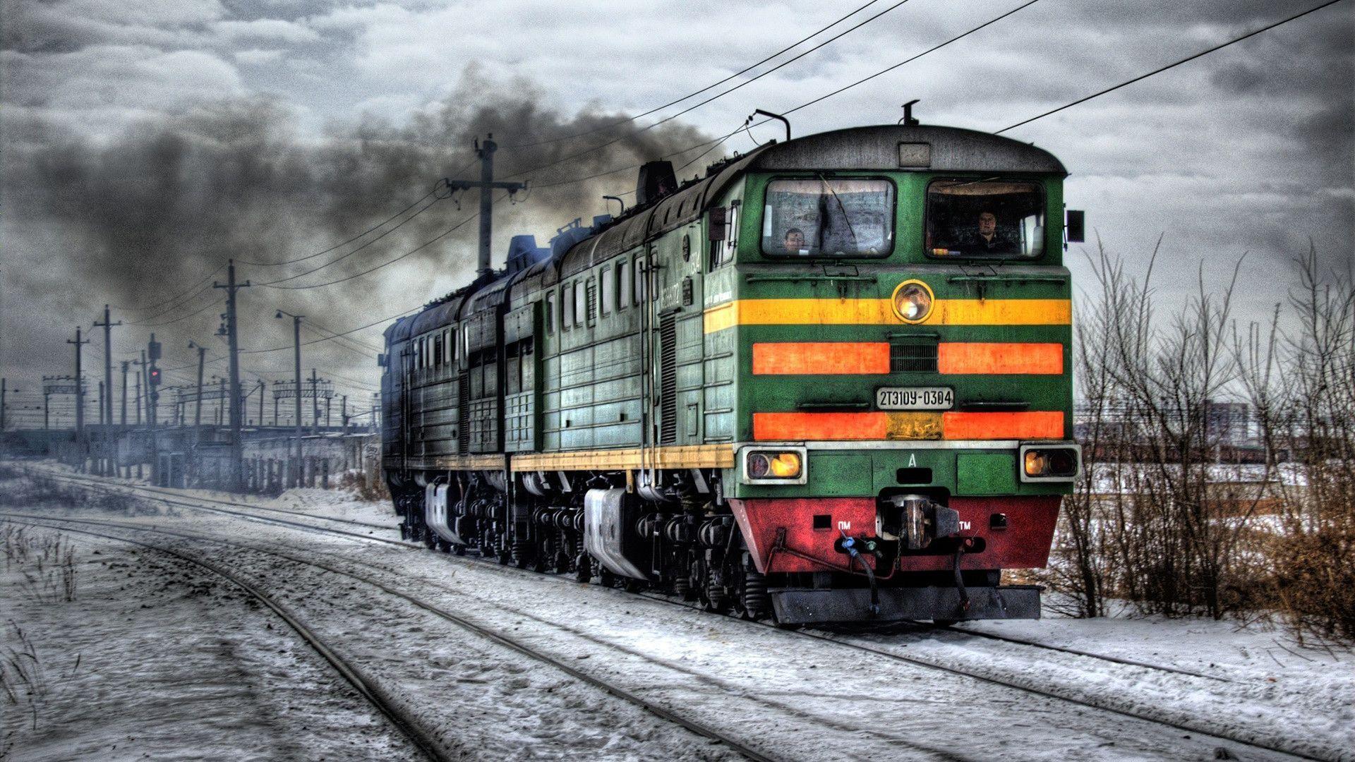 Railroad locomotive winter Wallpaperx1080 resolution