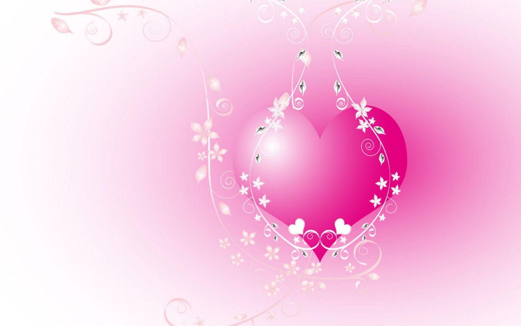 Free Charming 3D Valentine&;s Day Heart Desktop Wallpaper wallpaper