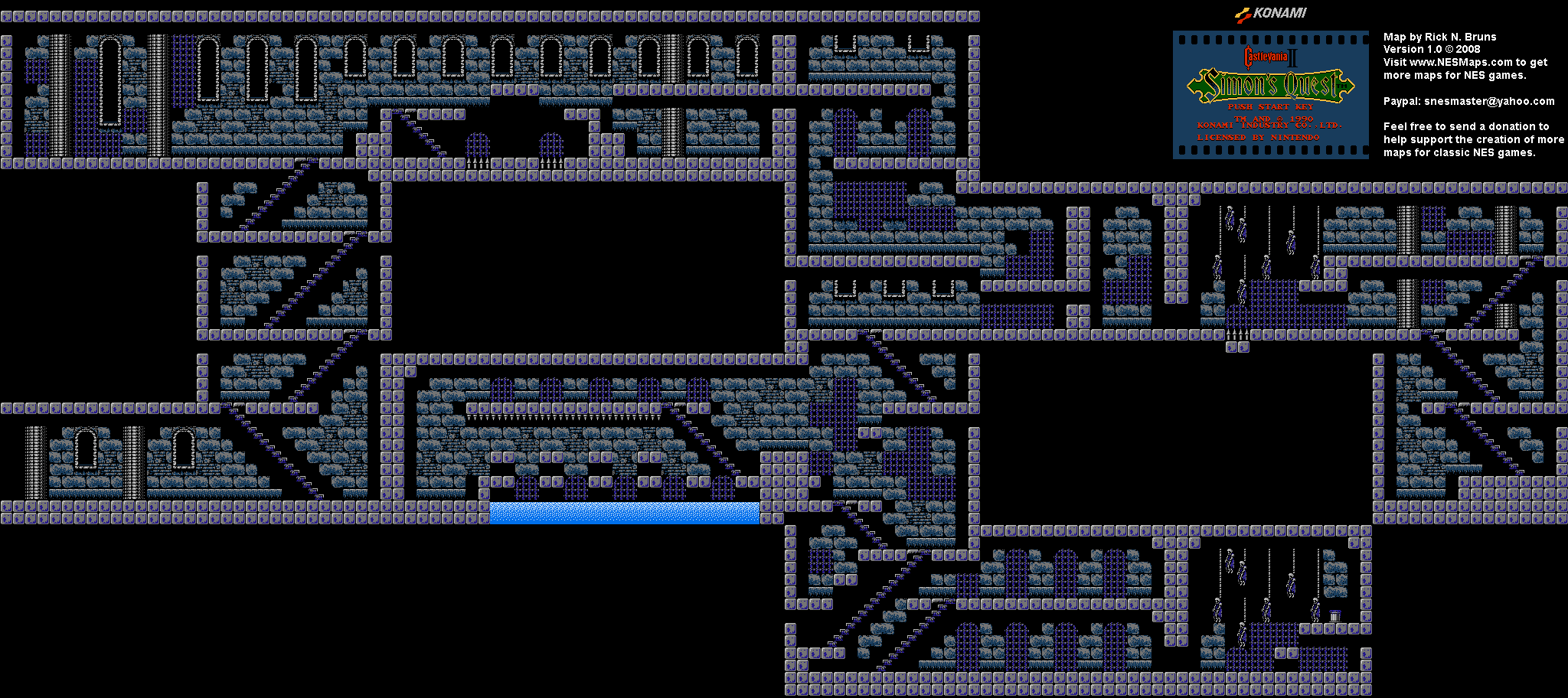 Castlevania II Simon&;s Quest Map Selection Only Maps