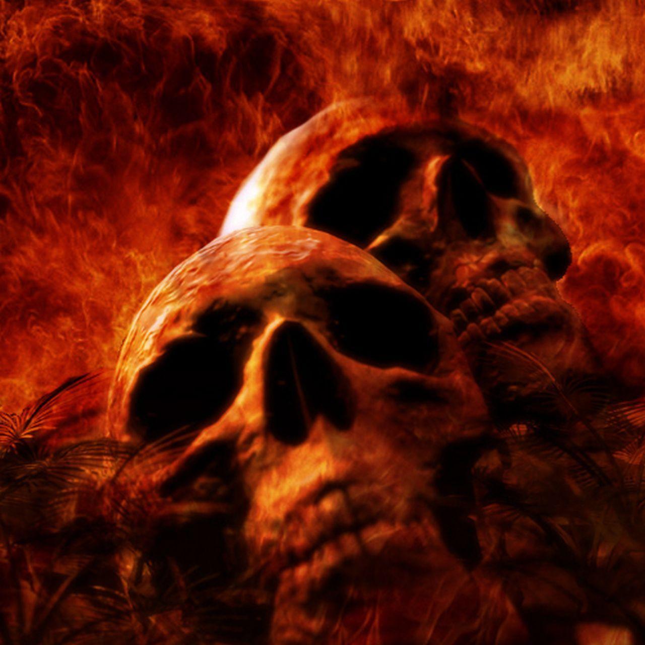 Cool Flaming Skull Wallpaper