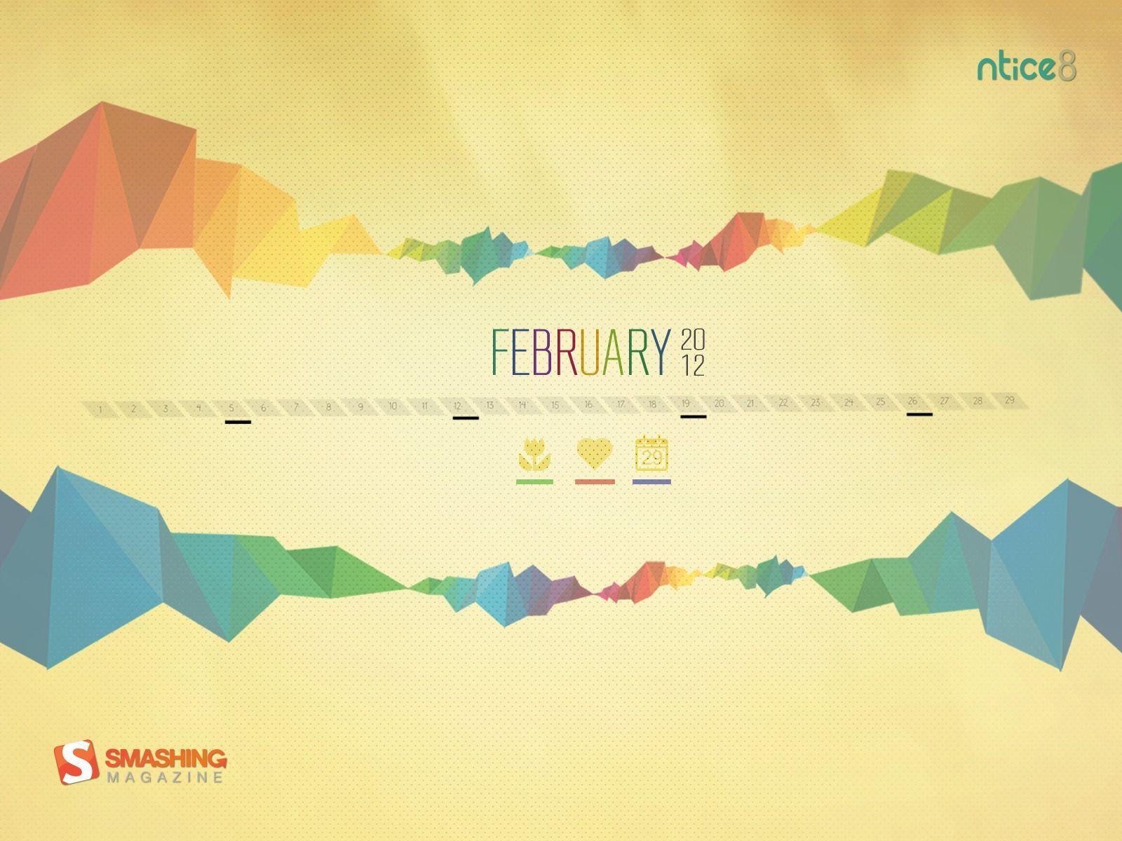 Desktop Wallpaper Calendar: February 2012