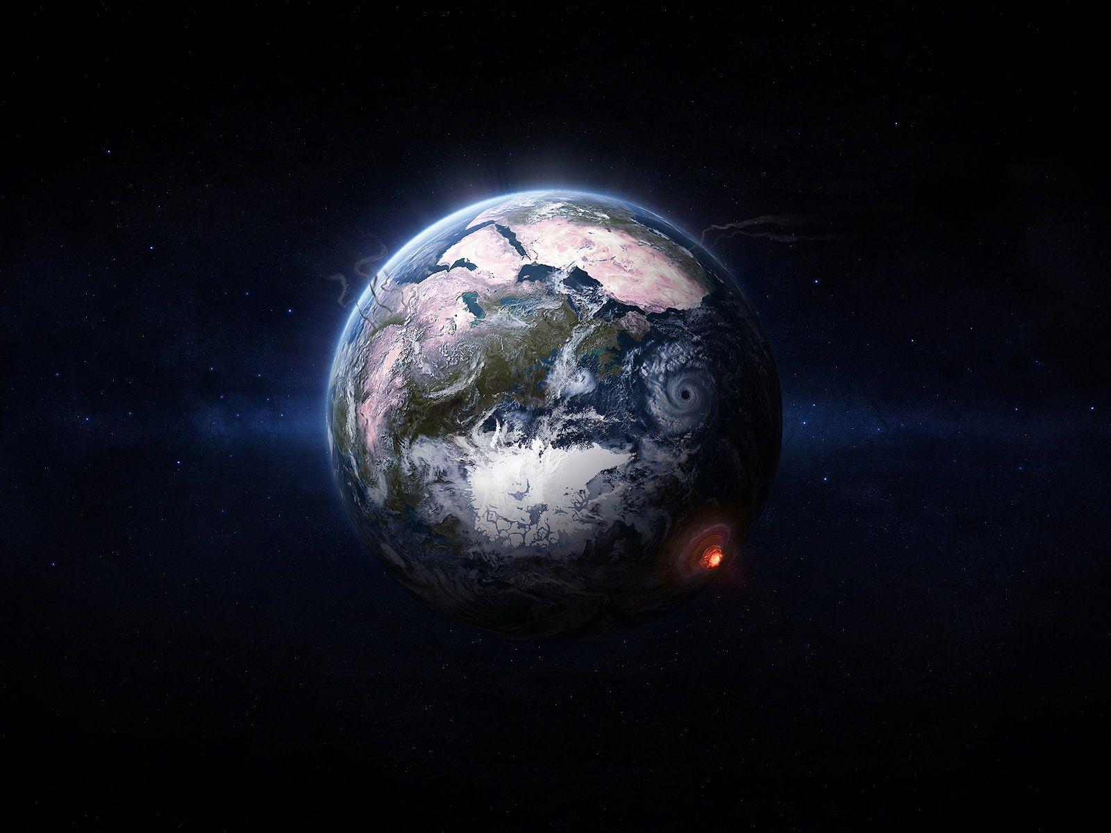 image For > Cool Earth Space Background