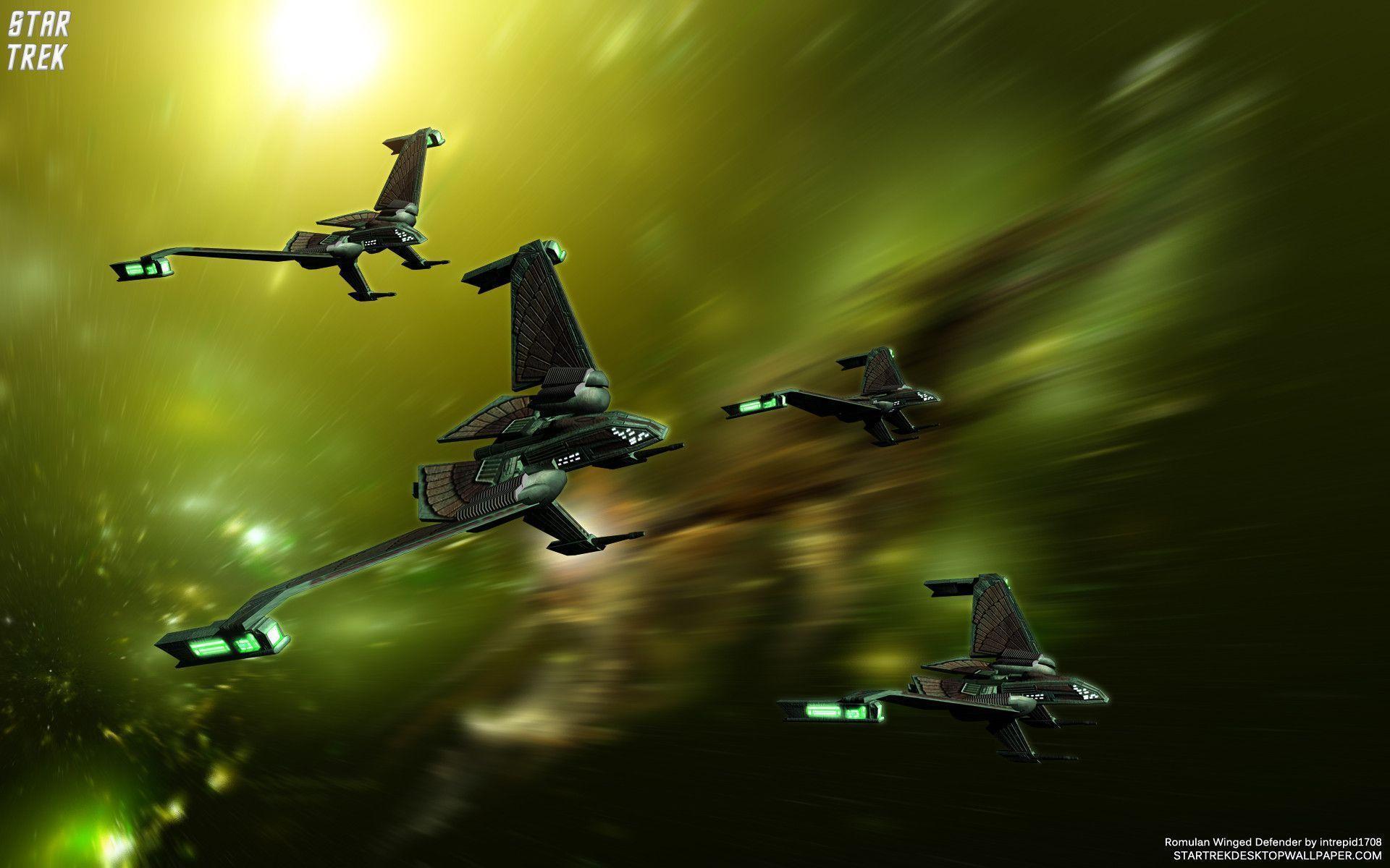 Star Trek Romulan Winged Defender, free Star Trek computer desktop