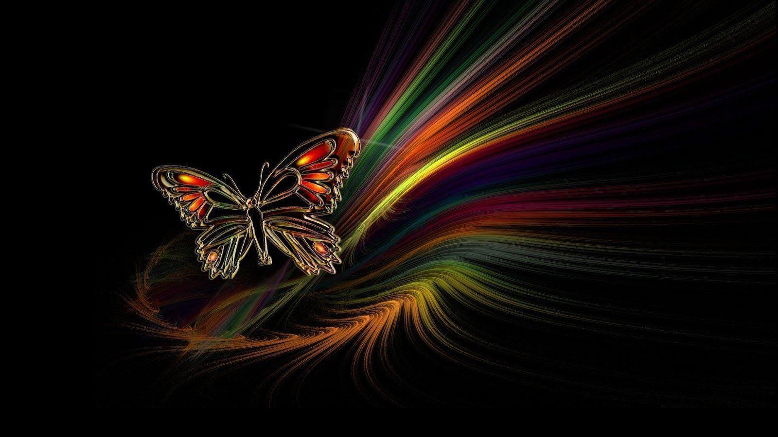 Colorful Abstract Butterfly Wallpaper. Viewallpaper