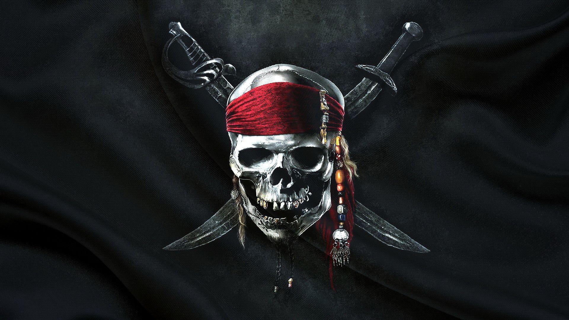 Jolly Roger Pirates Flag. Background and Texture