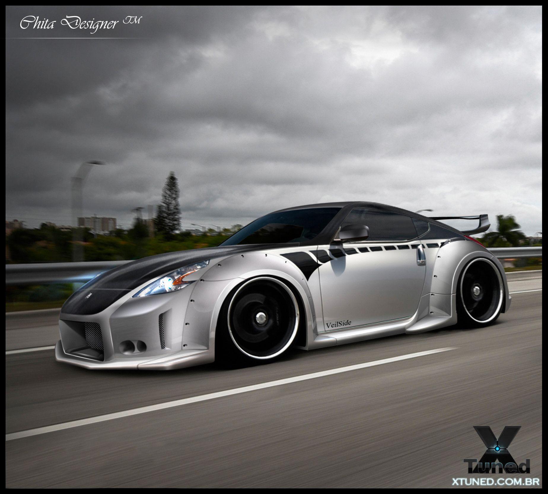 Custom Tuning 370z Nissan Sports With Bodykit Wallpaper taken