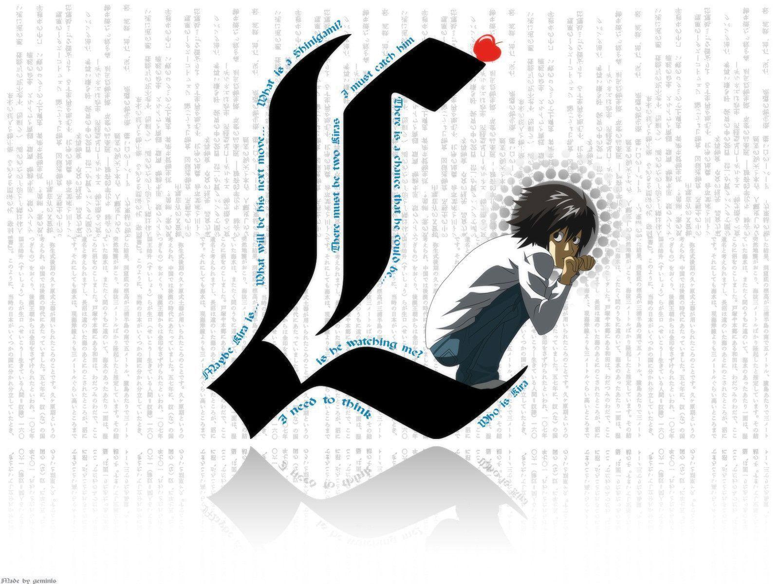 Deathnote Wallpaper L Symbol by Windschatten69 on DeviantArt