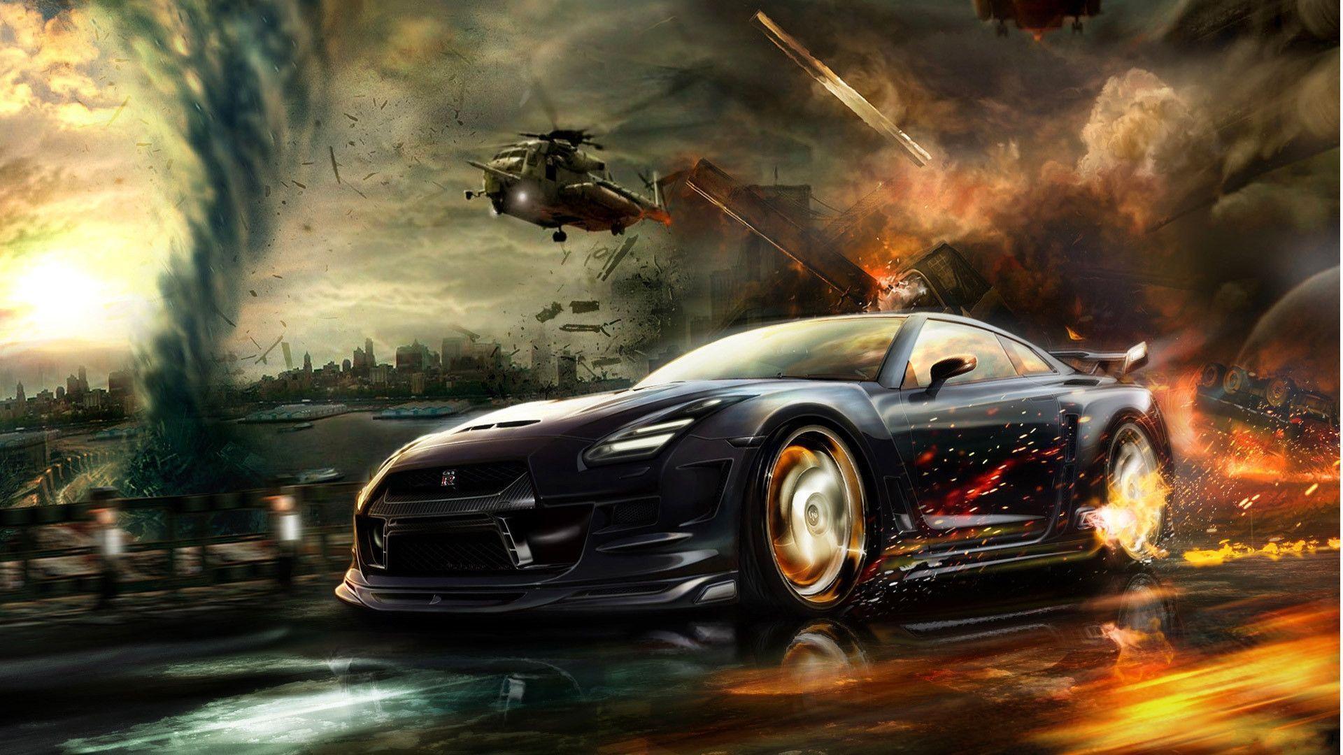 War Latest Black Car HD Background Desktop Wallpaper