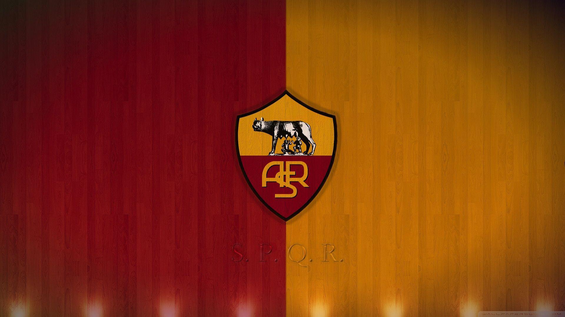 A.S Roma Fc Logo Background Wallpaper