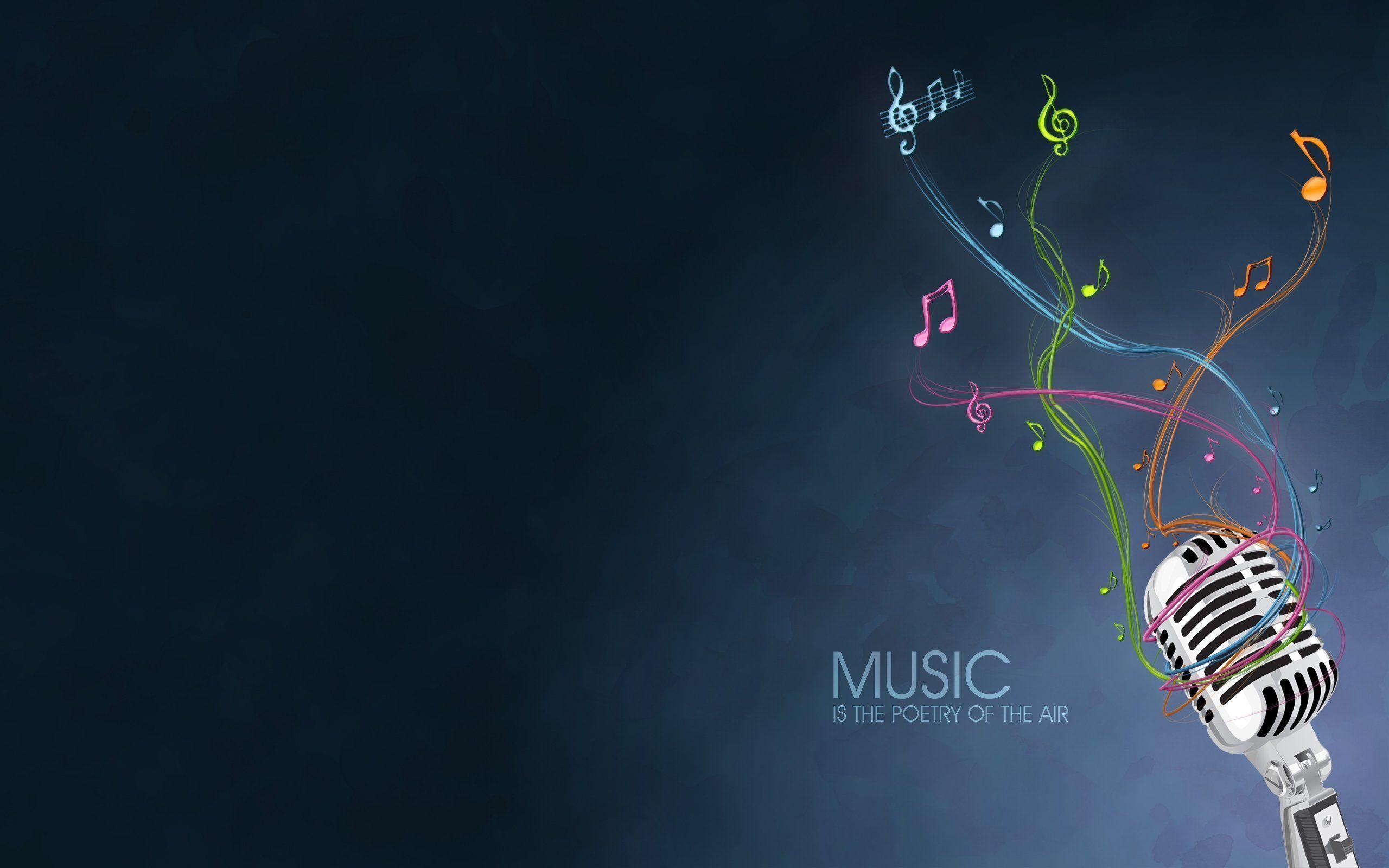Posted In Wallpaper Tagged 2560x1600 Blue Mic Microphone Music Notes