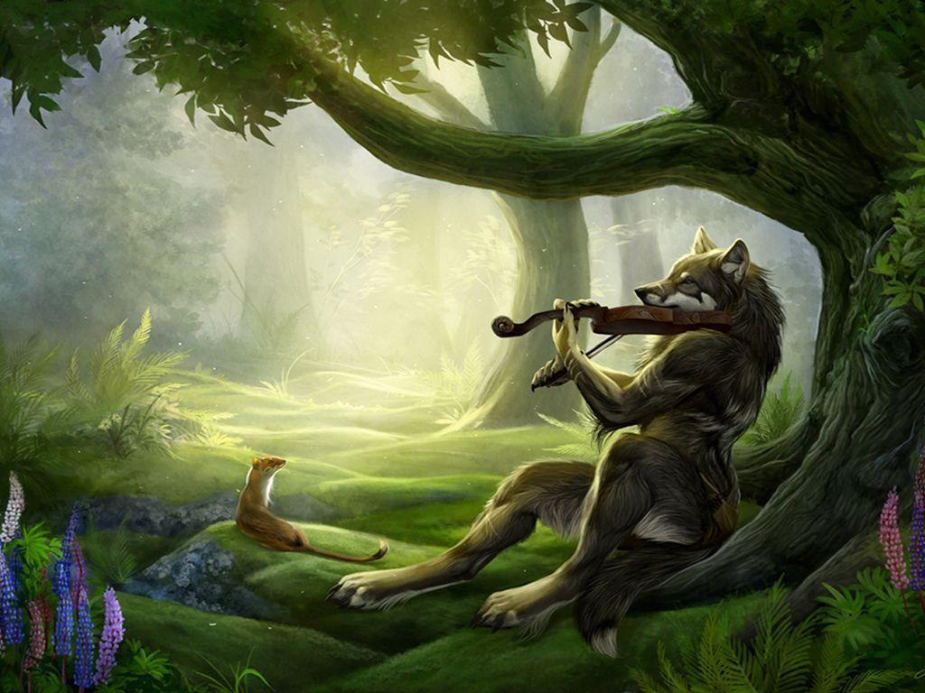 Animal desktop background of forest timber wolf Wallpaper. Animal