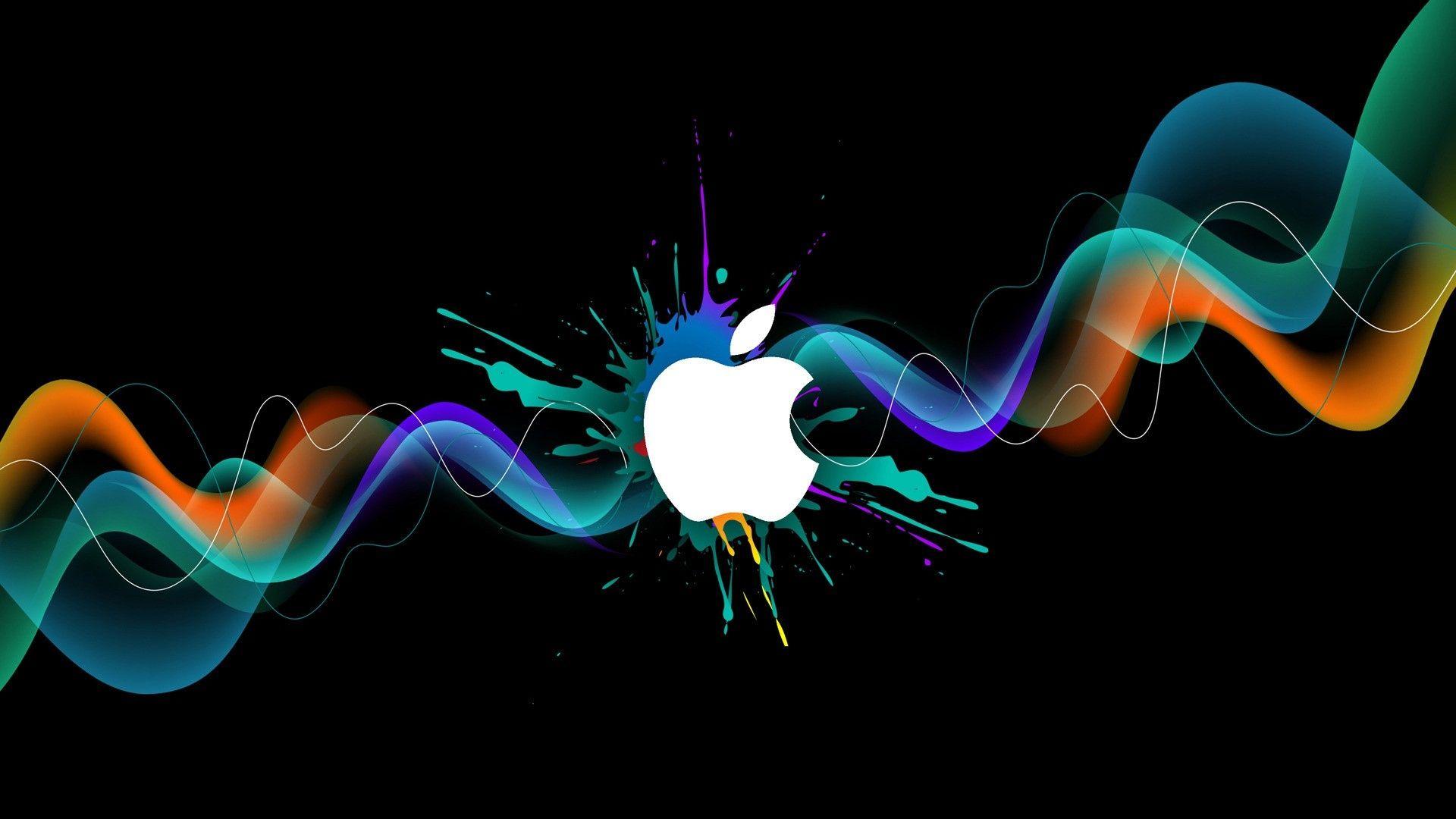Apple Logo Black Abstract Desktop Background Free HD