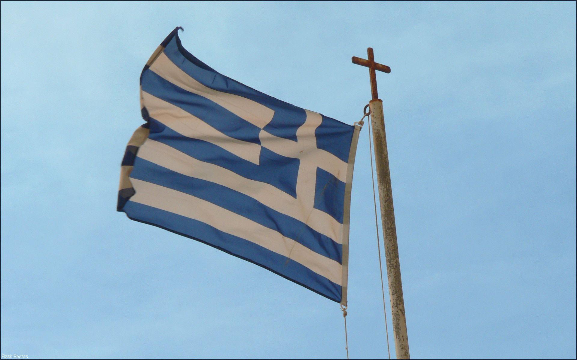 HD Greek Flag (widescreen) Wallpaper