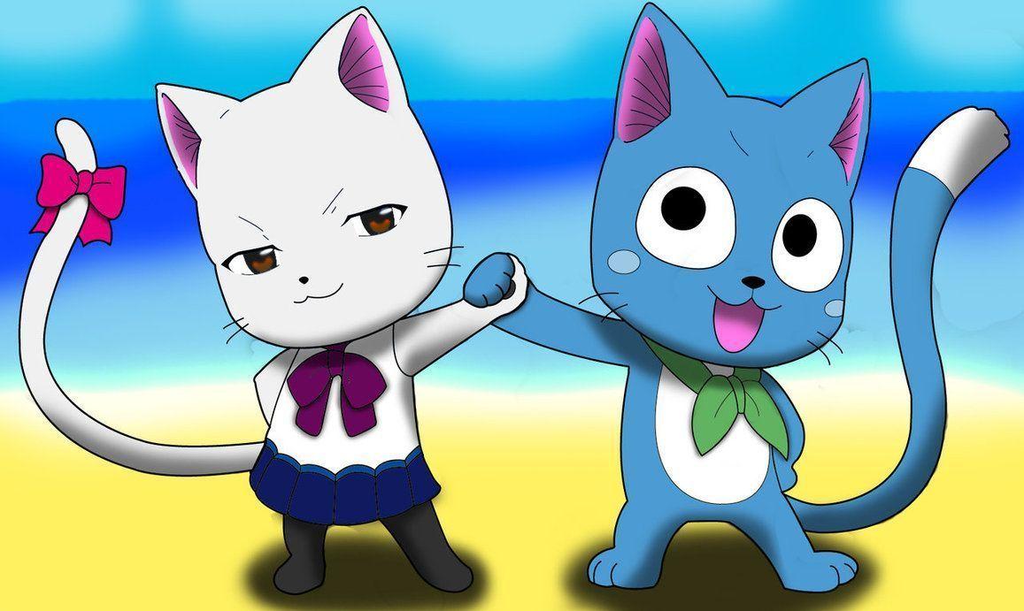 Fairytail Happy Anime Cat Flyingcat Galaxy Freetoedit - Happy Fairy Tail  Png, Transparent Png , Transparent Png Image - PNGitem