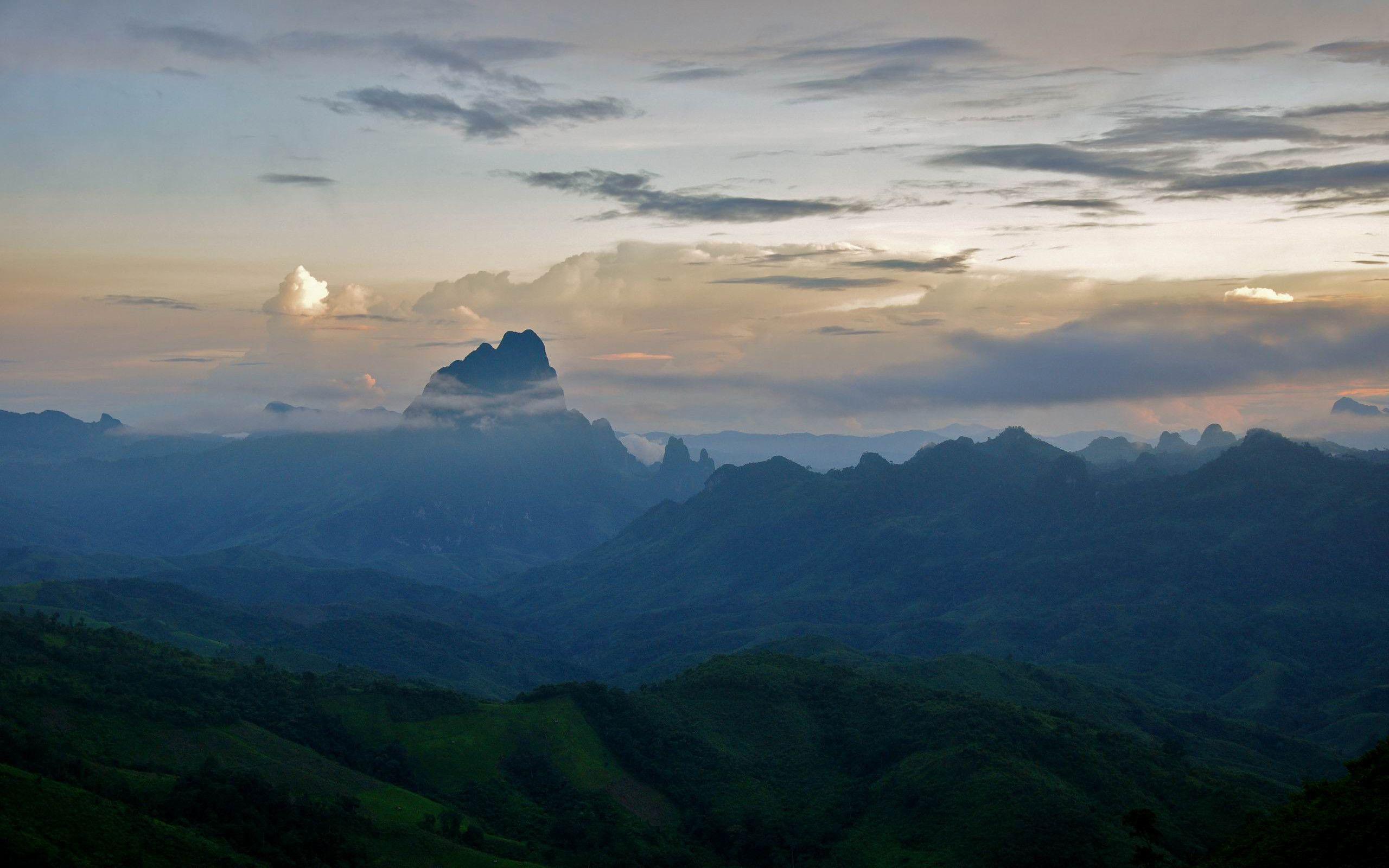 Beautiful Calm Sky Laos Nature