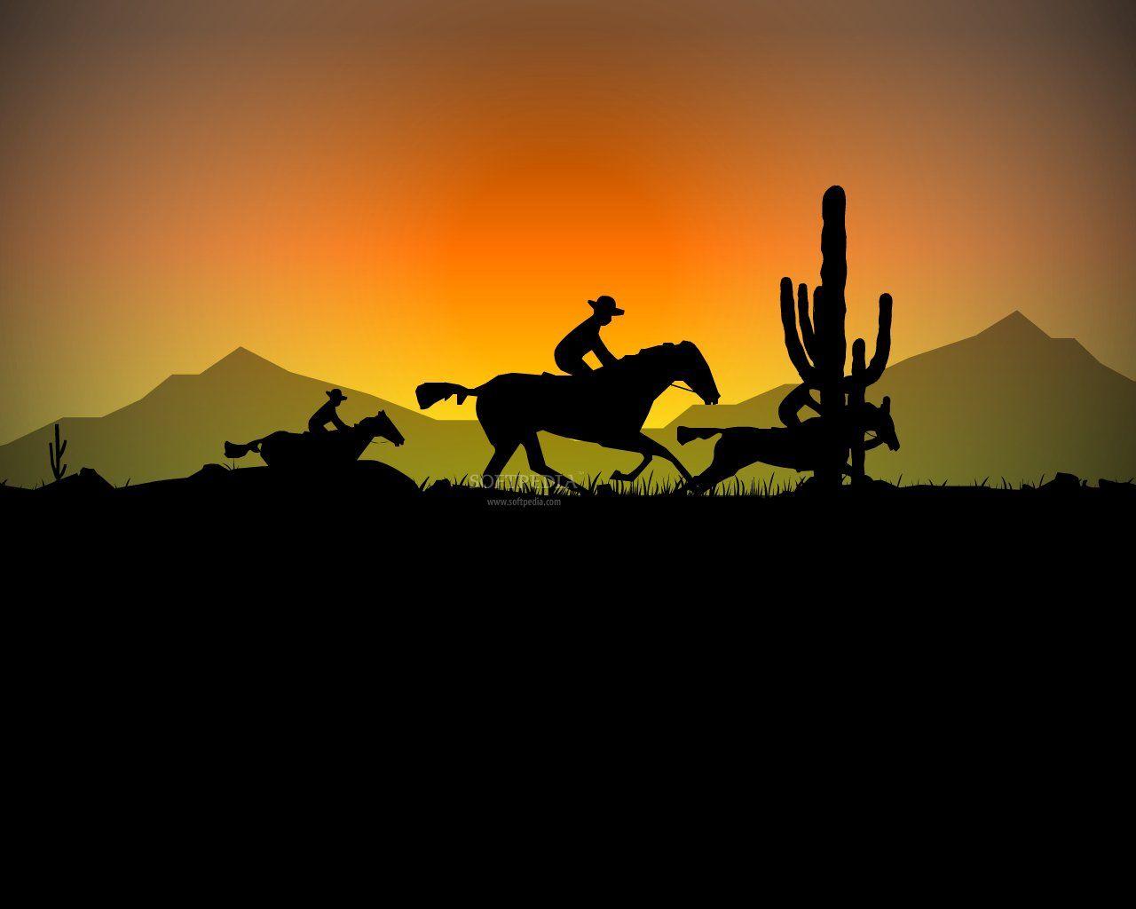 image For > Wild West Sunset Background