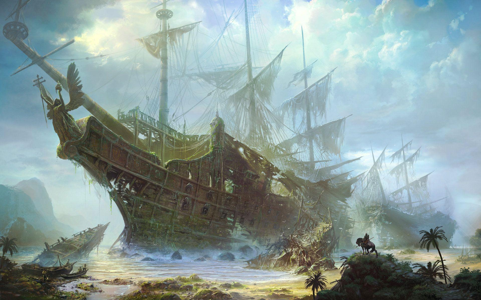 Wallpaper For > Pirate Ship Wallpaper 1280x1024