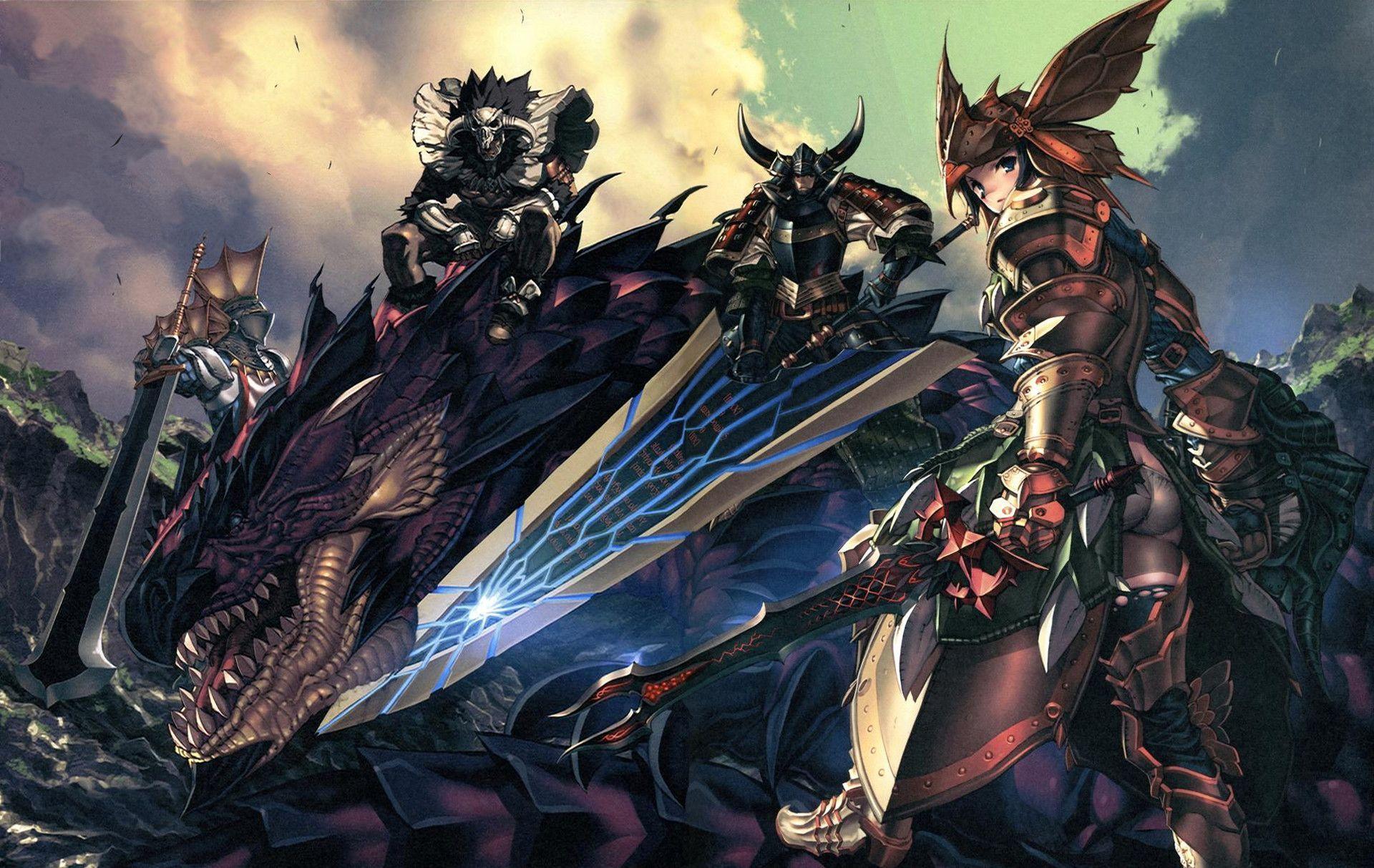 Fantasy Dragon Knight Sword Armor a75 HD Wallpaper