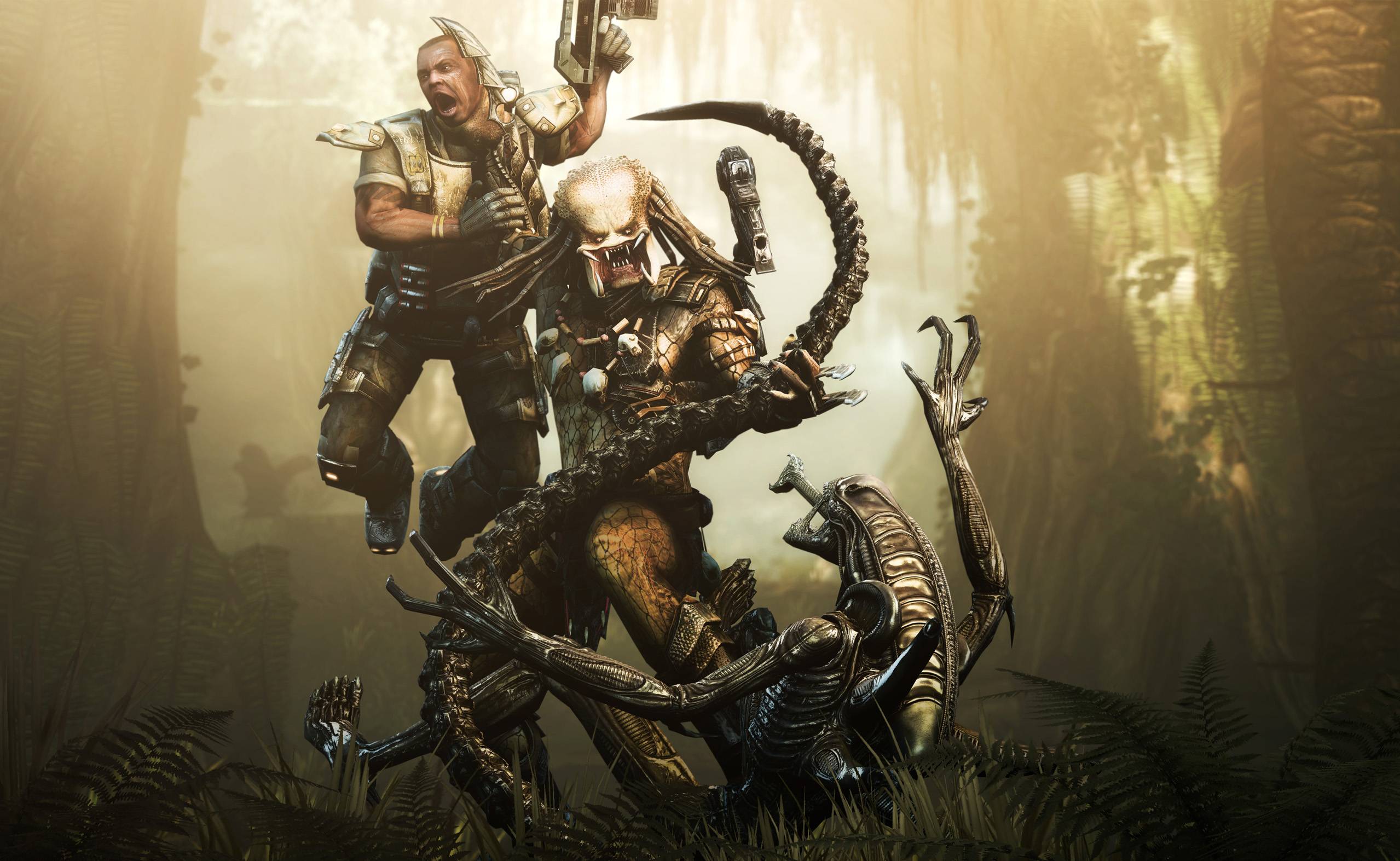 Alien vs Predator Funny wallpaper 1920x1080, bentleykevin18