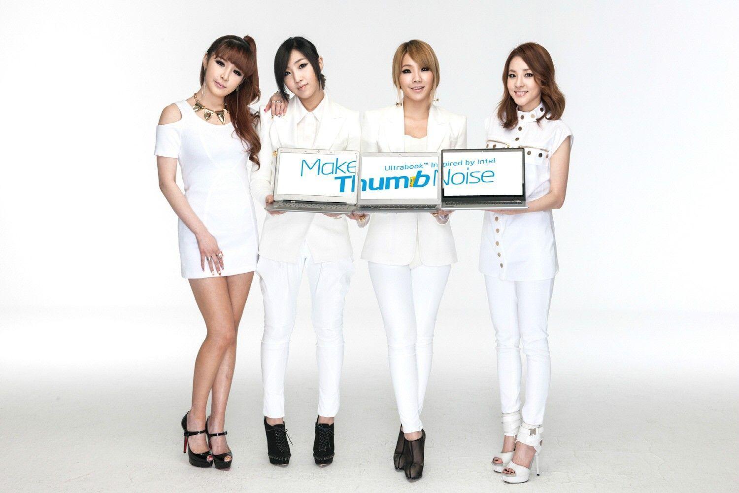 Photo Pretty 2NE1 wallpaper for Intel Korea&;s “Make Thumb Noise