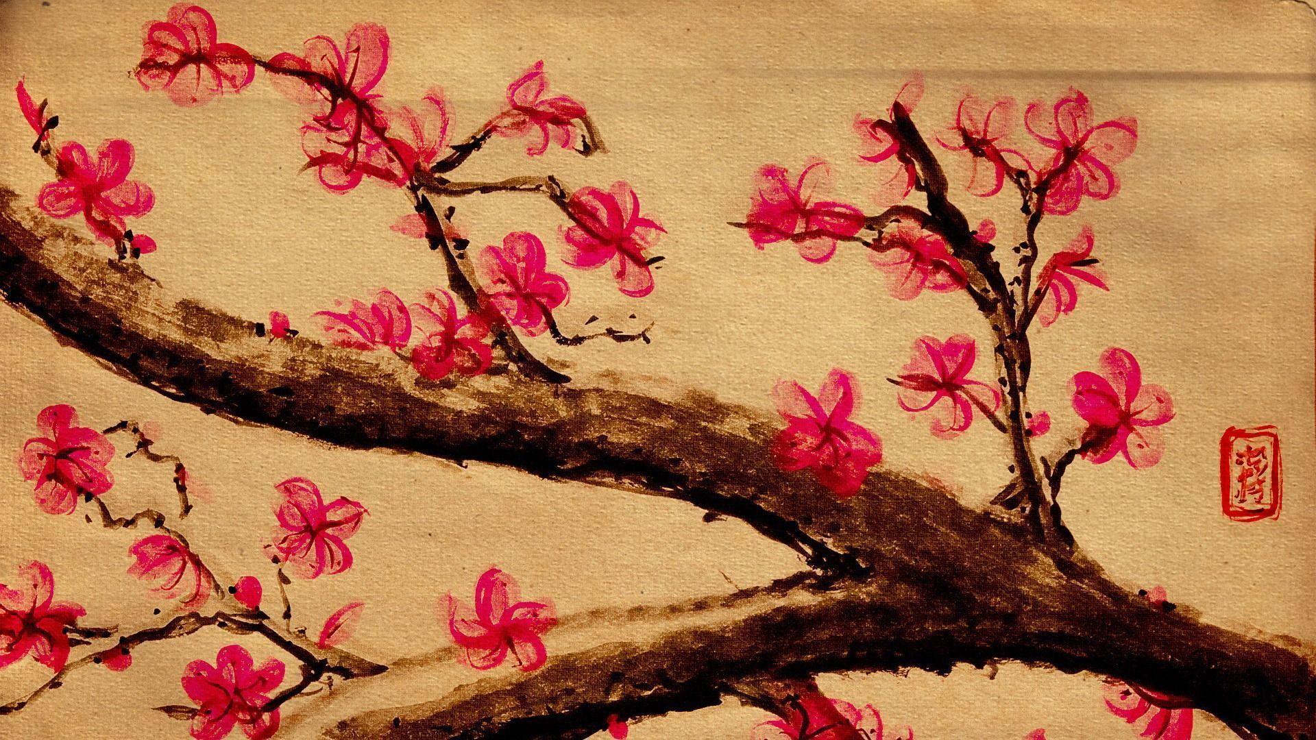 Beautiful Japanese cherry blossom season wallpaper 10