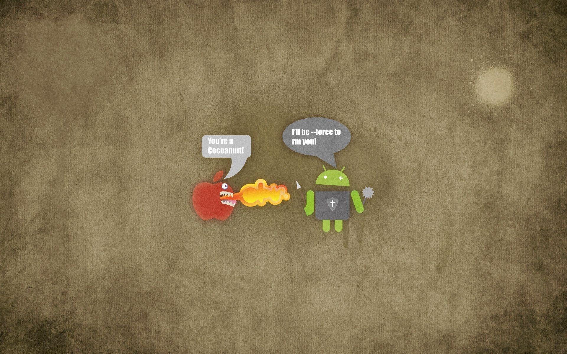 Android vs Apple Wallpaper for Android FansDzineblog360