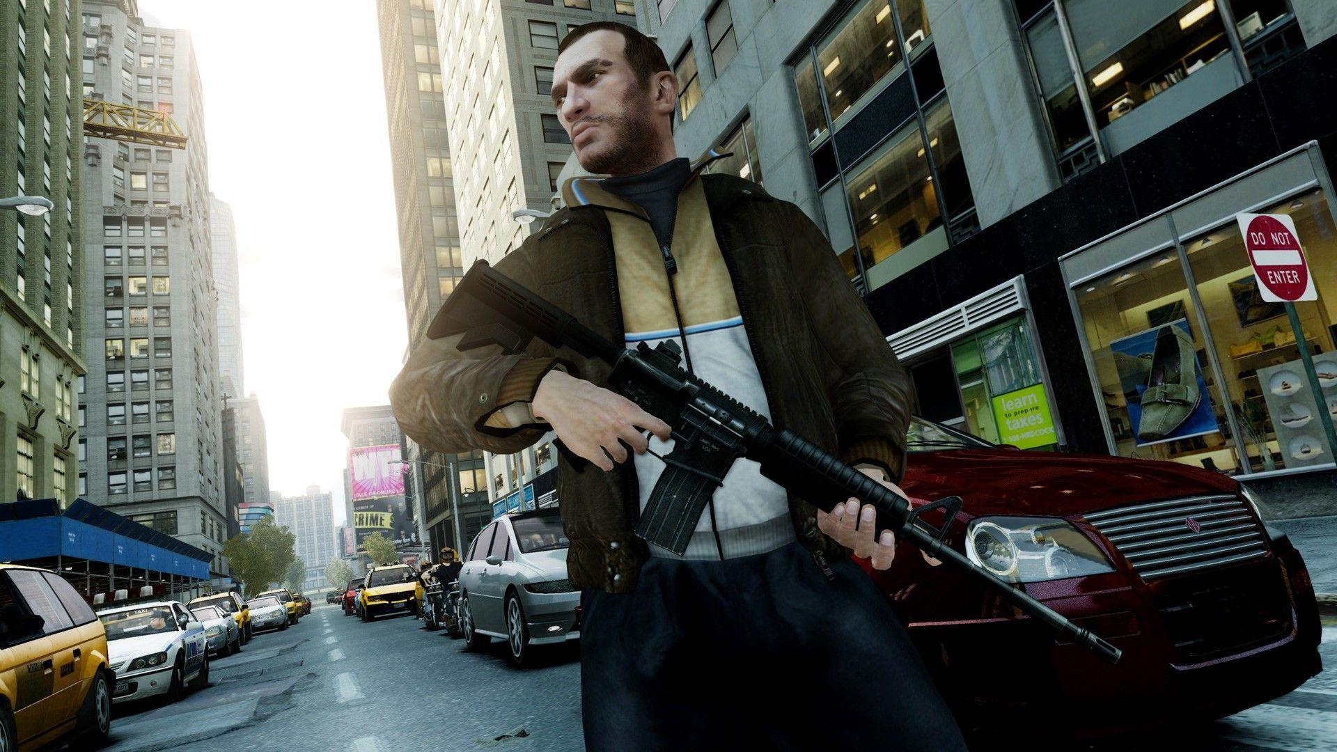 Download desktop wallpaper Niko Bellic from GTA 4 game