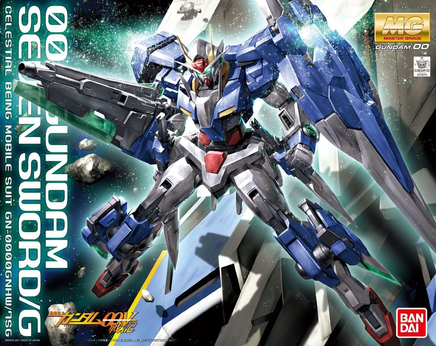 MG 1 100 GN 0000 7S 00 Gundam Seven Sword G: Box Art & No.6 Xtreme