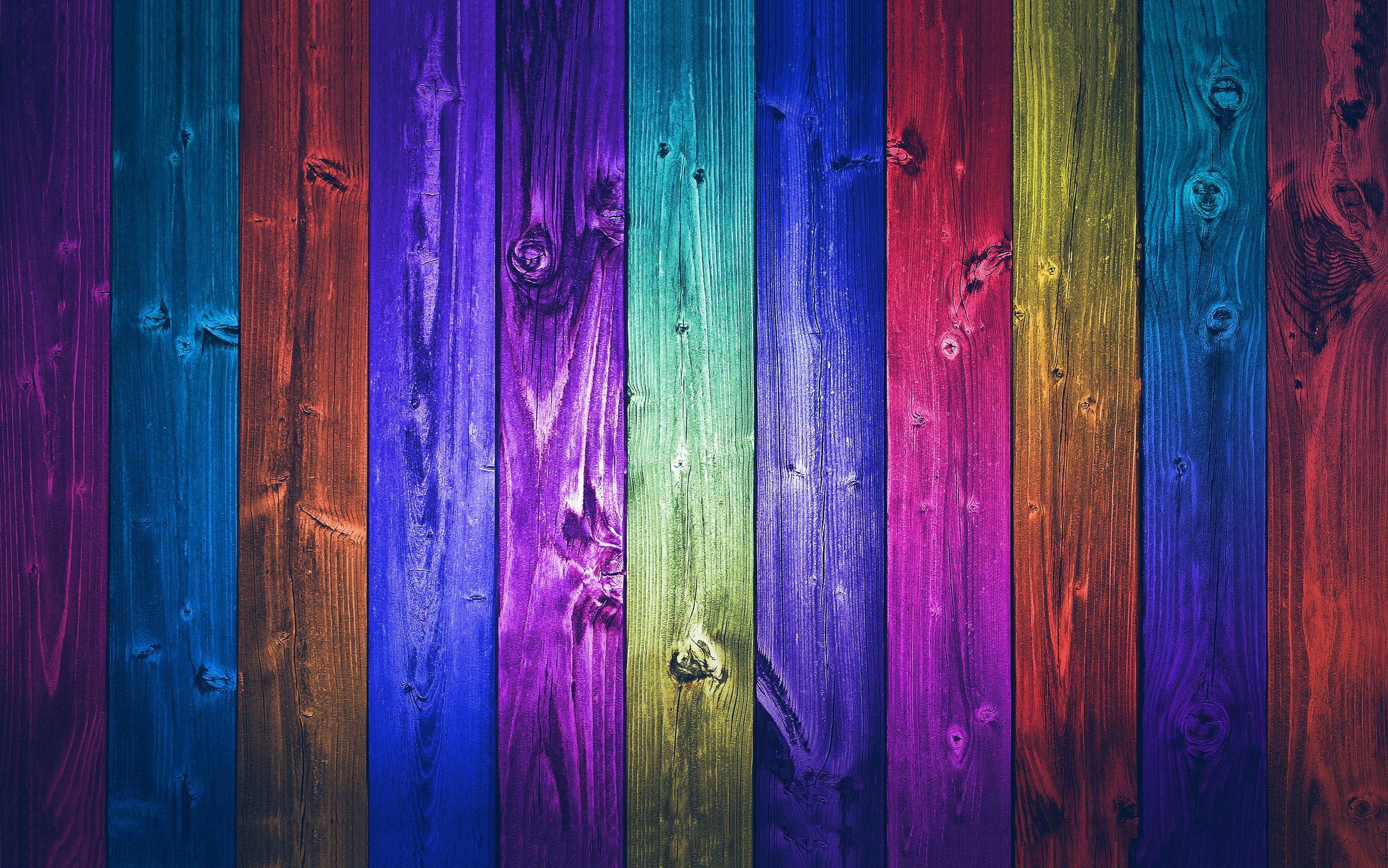 Colorful Wood Wallpaper and Background