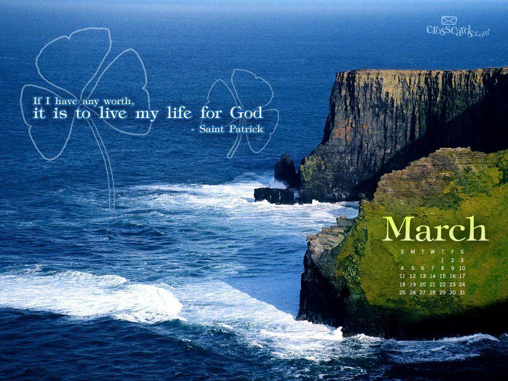 March 2012. Patrick Desktop Calendar- Free Monthly Calendars