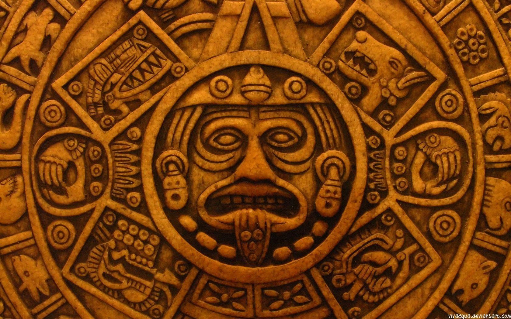 DeviantArt: More Like 1680x1050 Aztec Calendar by Vivacqua