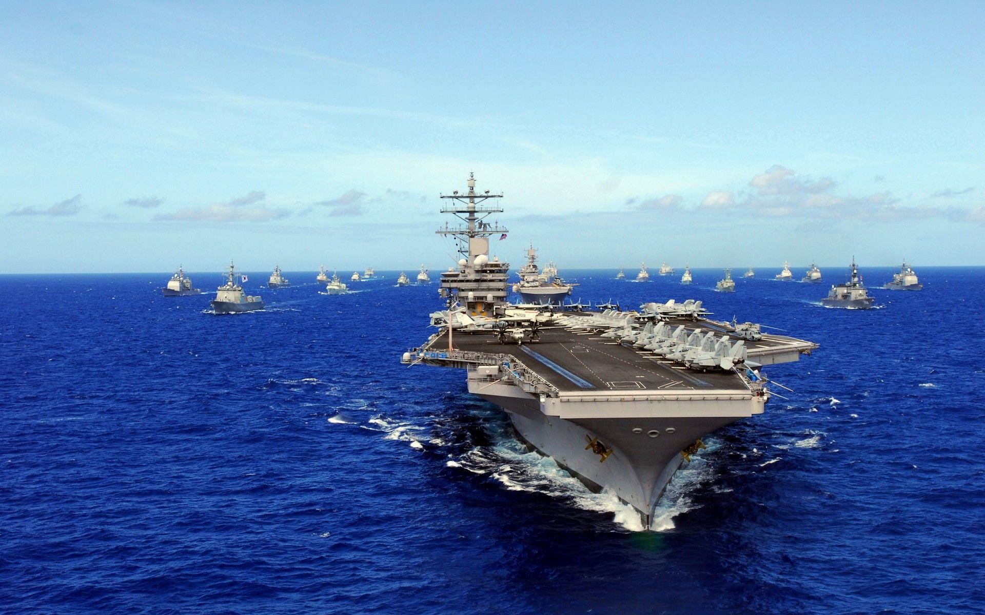 USS, Ronald Reagan Wallpaper, aircraft carrier, such as Nimitz
