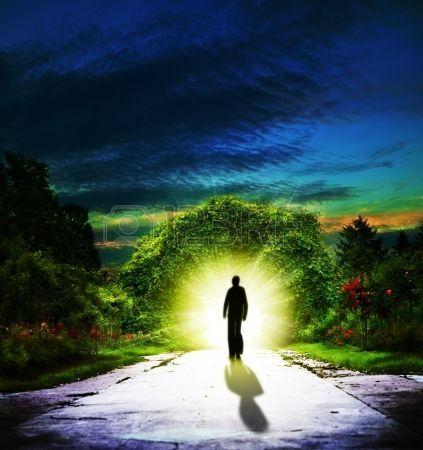 Walking To Eden Abstract Spiritual Background
