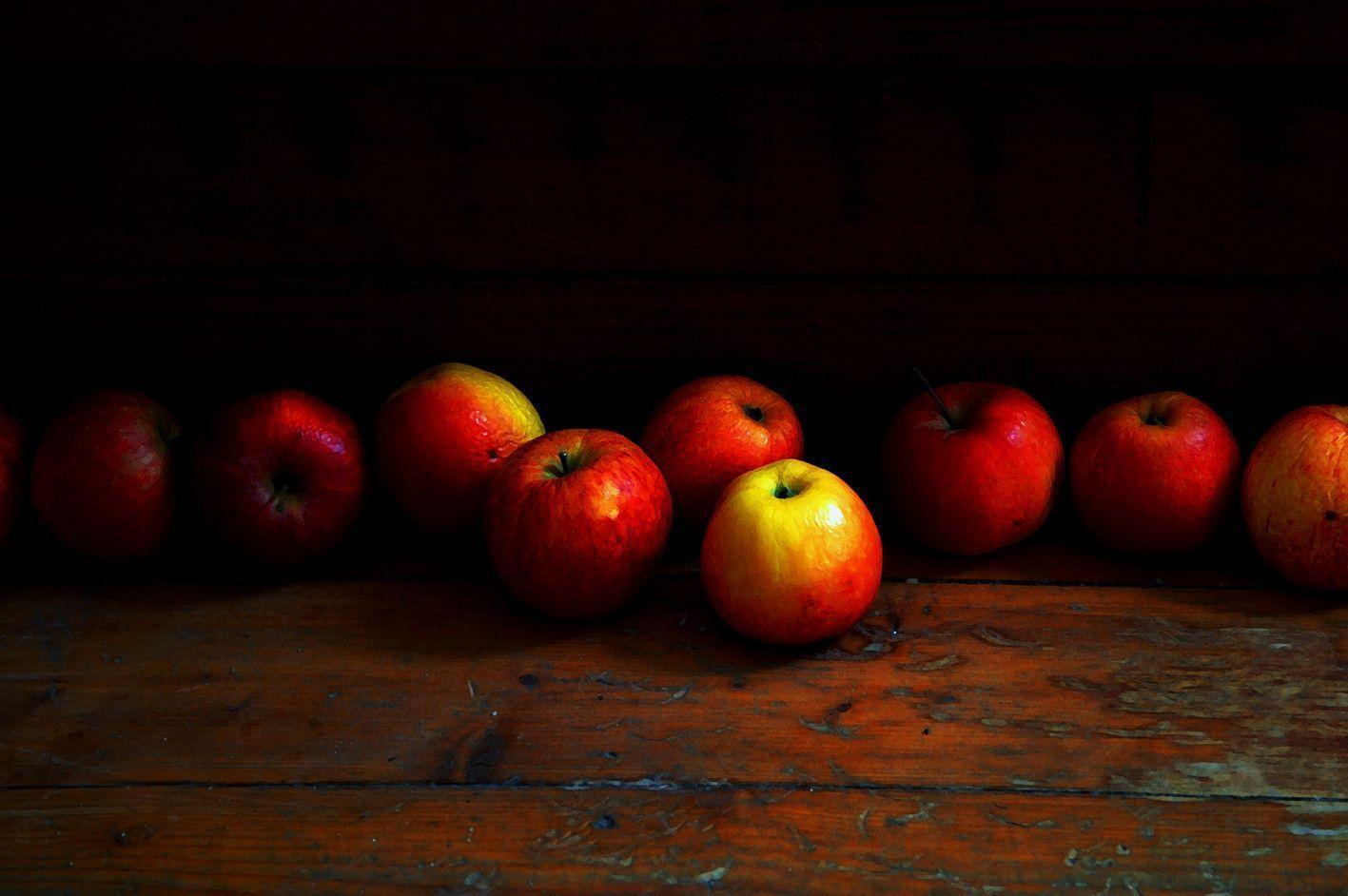 Yellow And Red Apple Wallpaper