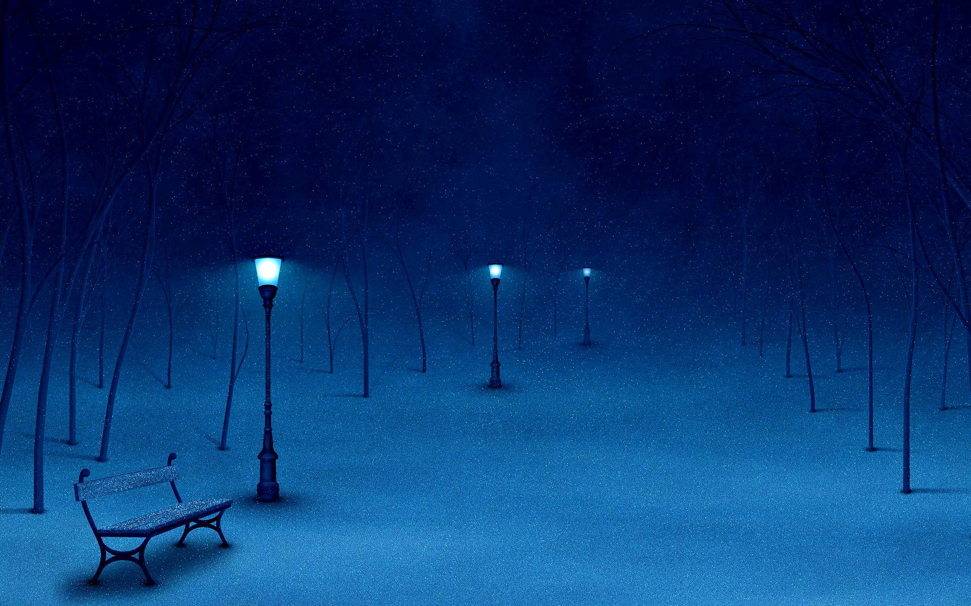 wallpaper winter night