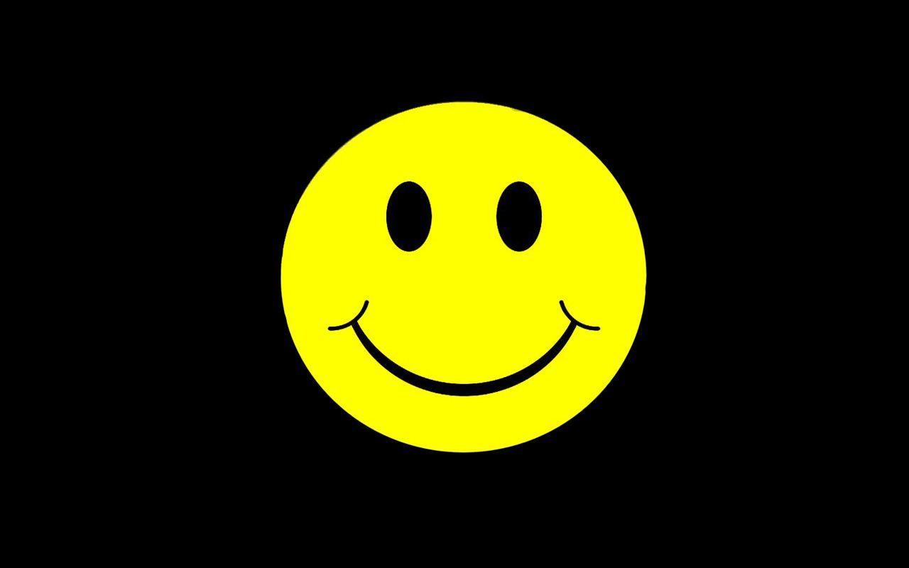 image For > Smiley Face Black And White Background