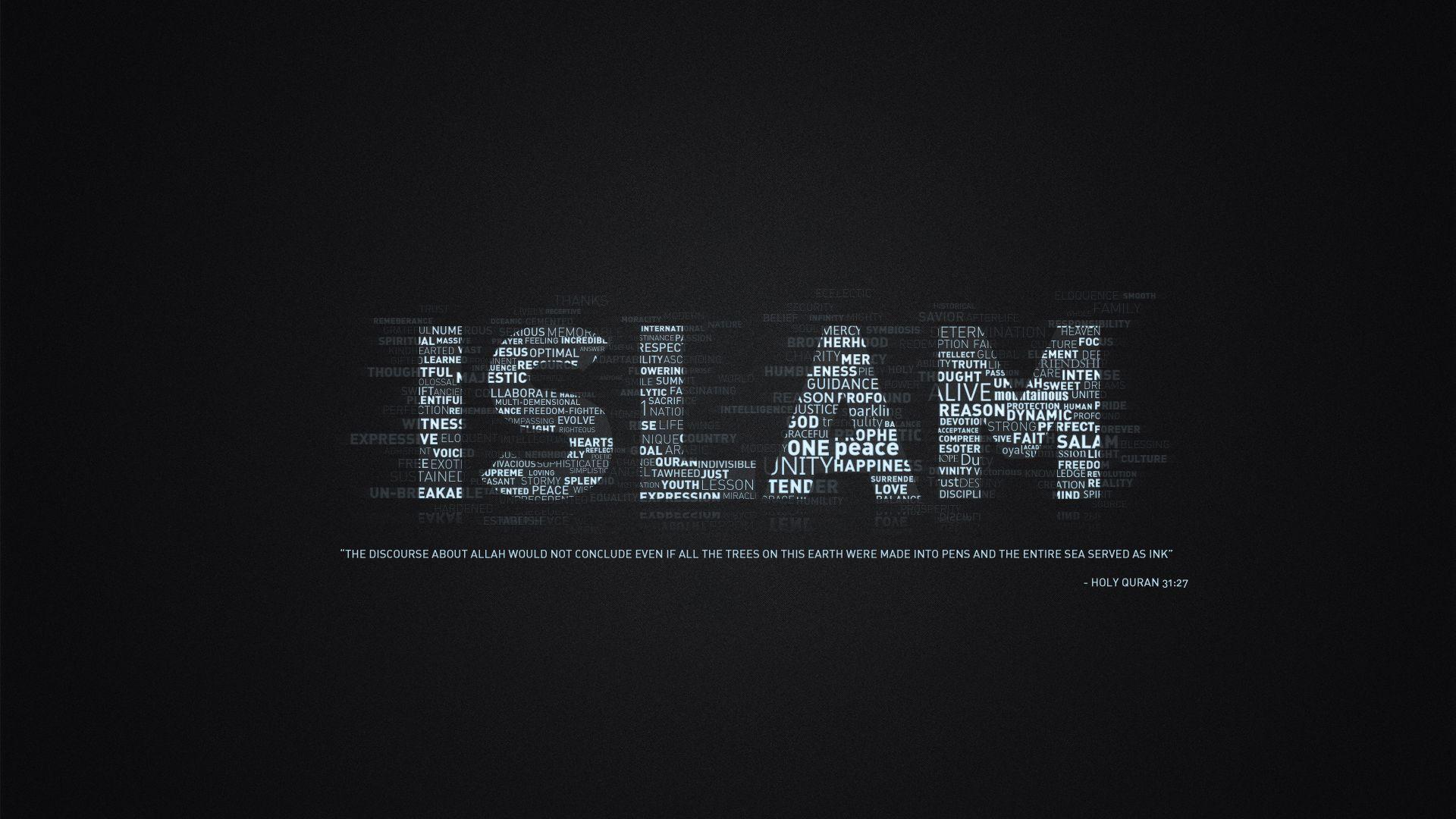 Dark Islamic 2013 New Typography Wallpaper