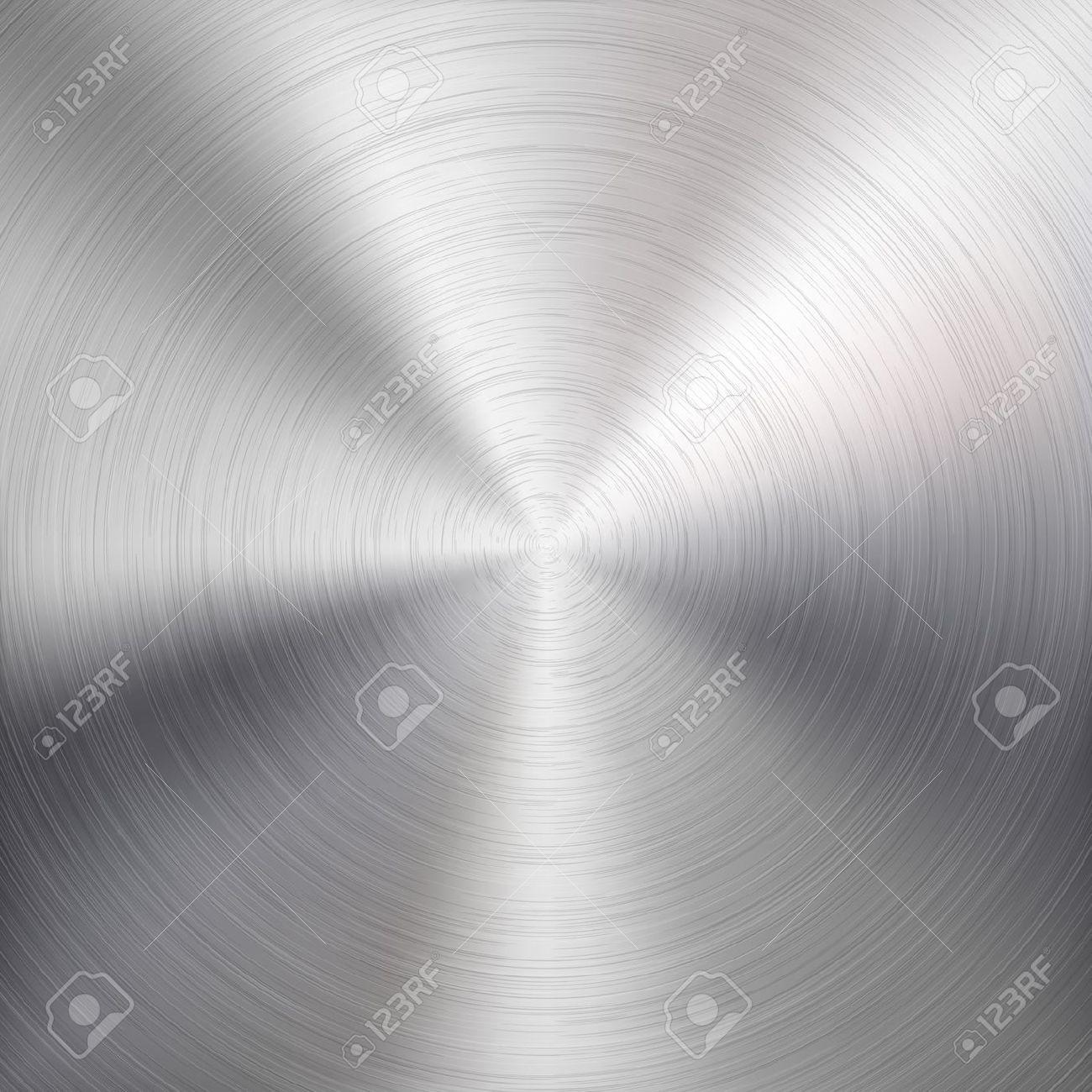 Background With Circular Metal Chrome, Iron, Stainless Steel